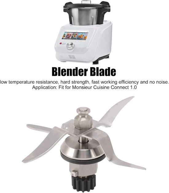 Allecto - Blenderblad - Roestvrij - 1.0, 4 Vinnen - 12 Tanden - Vervangingsonderdeel - RVS Extractorblad - Mengen - Snijden - Geschikt voor - Roestvrij model. — afbeelding 2