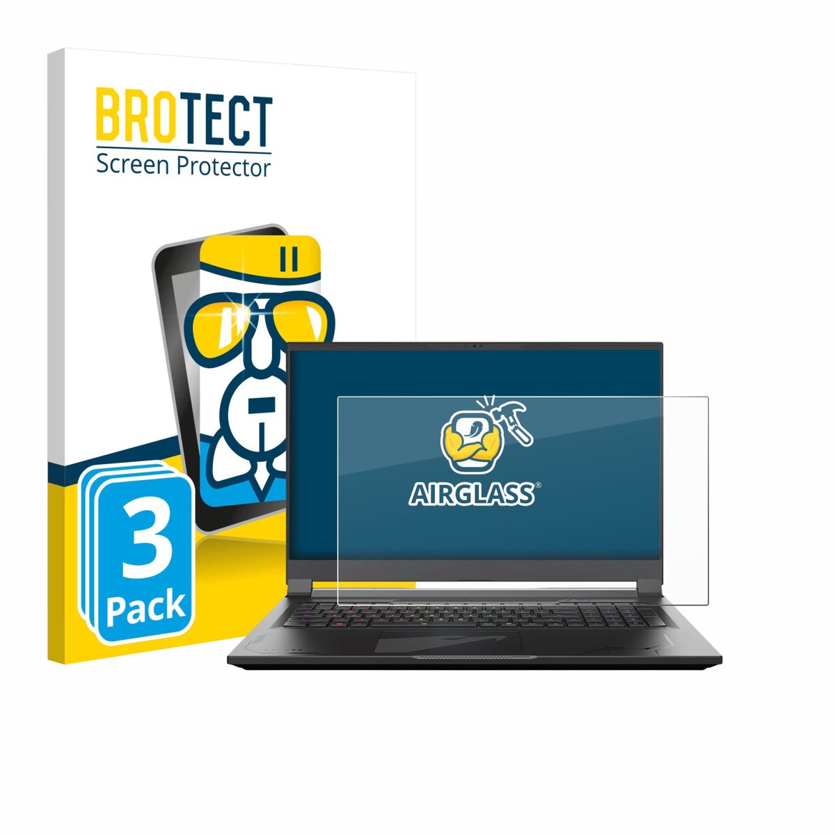 Screenprotector 3 Stuks voor Gigabyte AORUS 17 2024 Beschermglas transparant