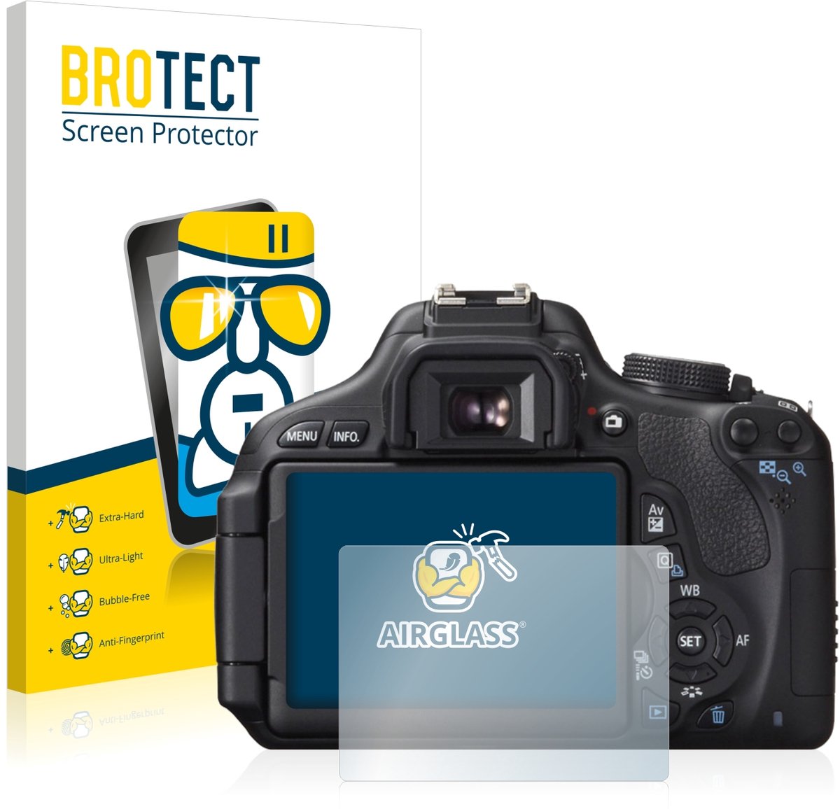 Screenprotector voor Canon EOS 600D Beschermglas transparant