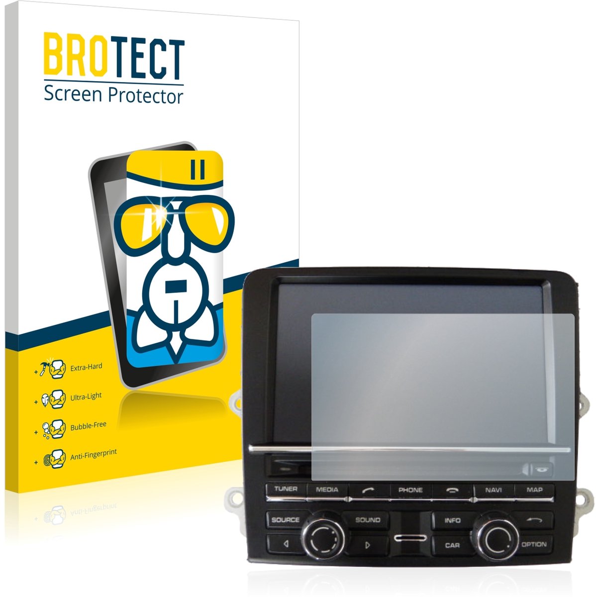 Screenprotector voor Porsche Carrera 991 2012 PCM 3.1 Beschermglas transparant