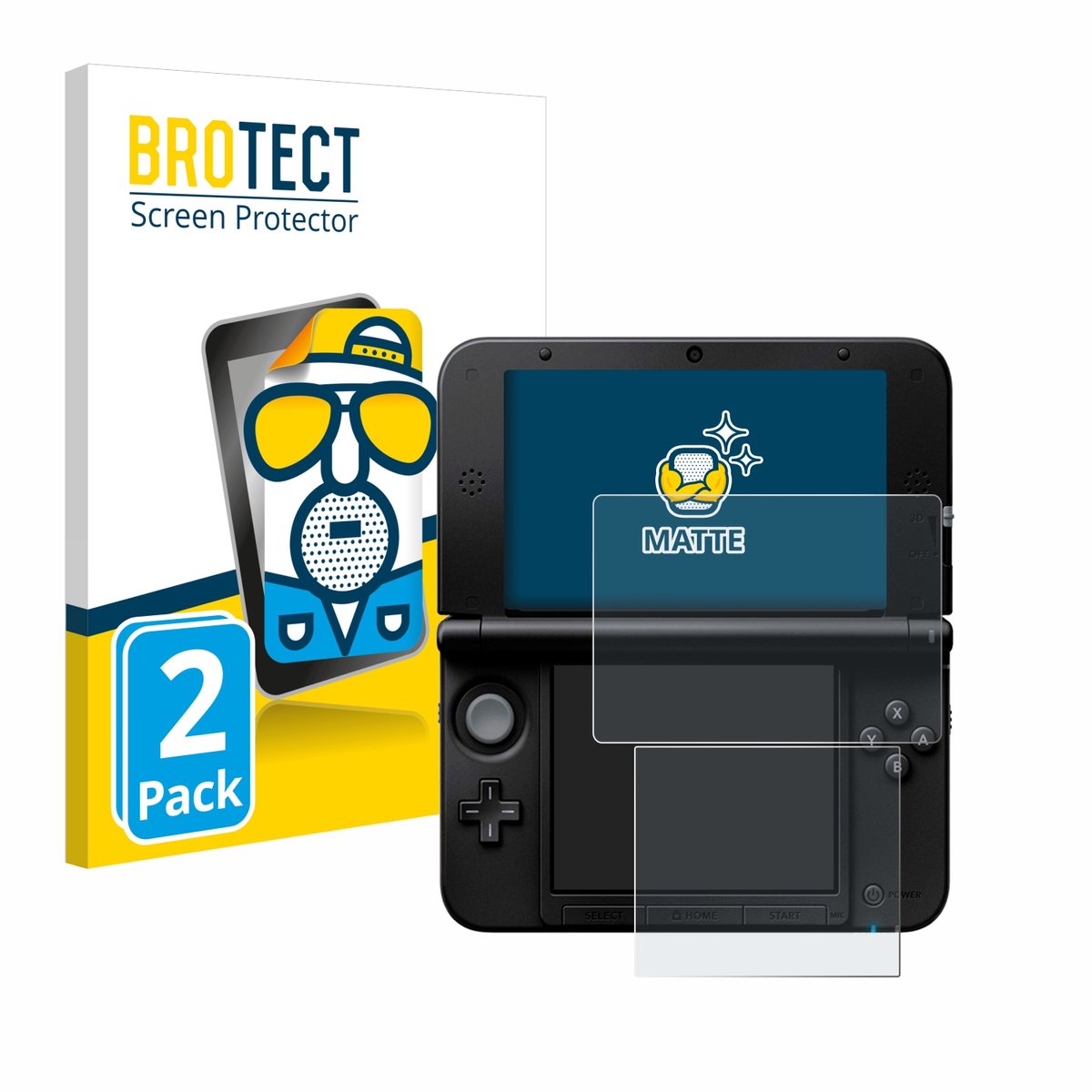 BROTECT - Screenprotector voor Nintendo 3DS XL SPM7800 - Folie Beschermfolie matte 2 Stuks