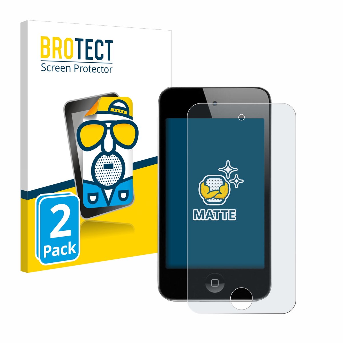 BROTECT - Screenprotector voor Apple iPod Touch (4. Gen.) - Folie Beschermfolie matte 2 Stuks