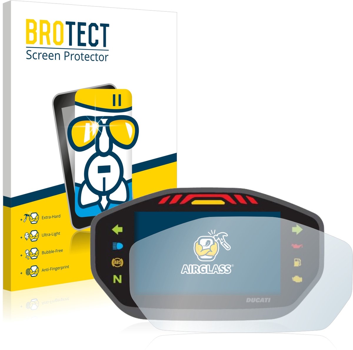 Screenprotector voor Ducati Monster 1200S Colour-TFT-Display Beschermglas transparant