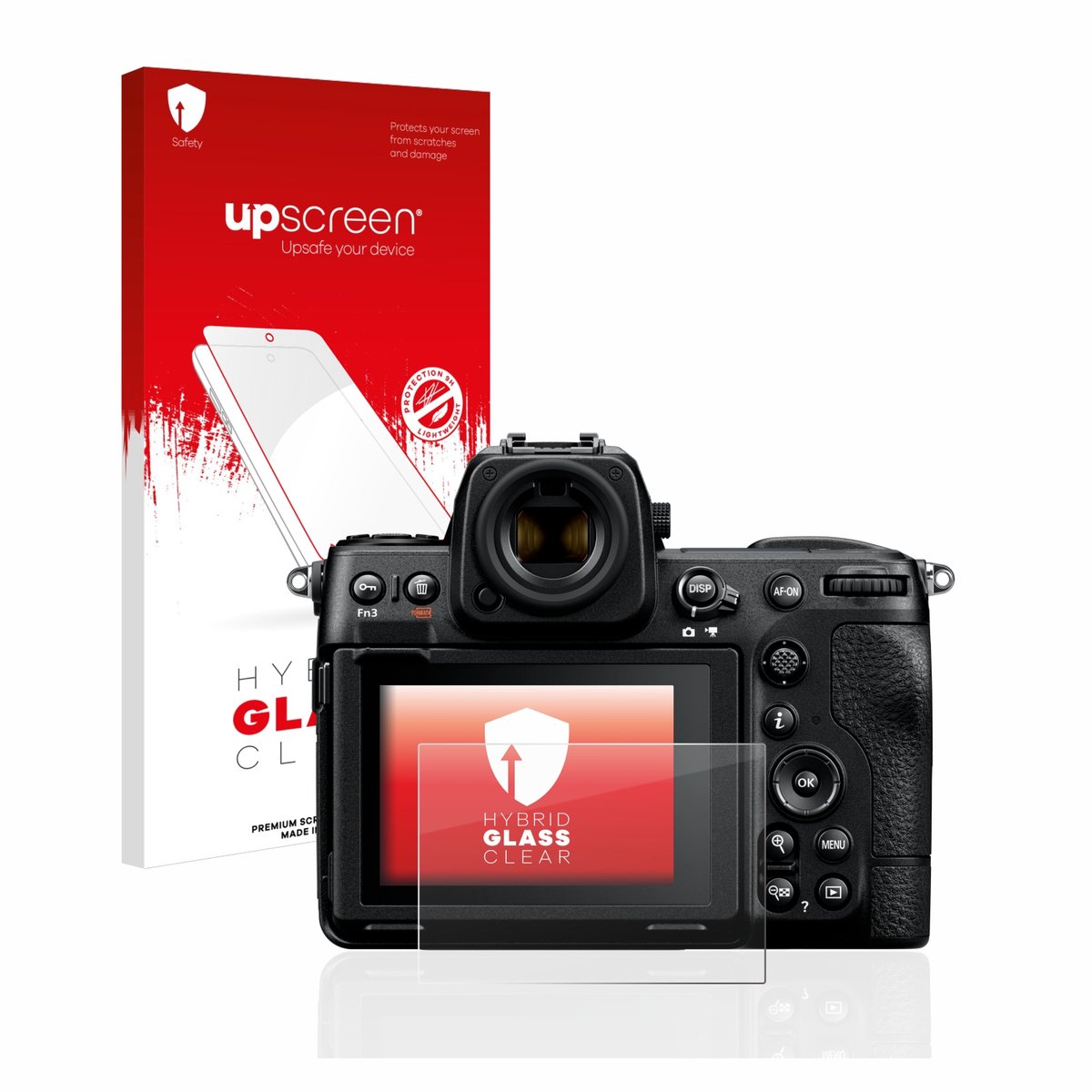 upscreen - Screenprotector voor Nikon Z 8 - Folie Beschermfolie Beschermglas transparant