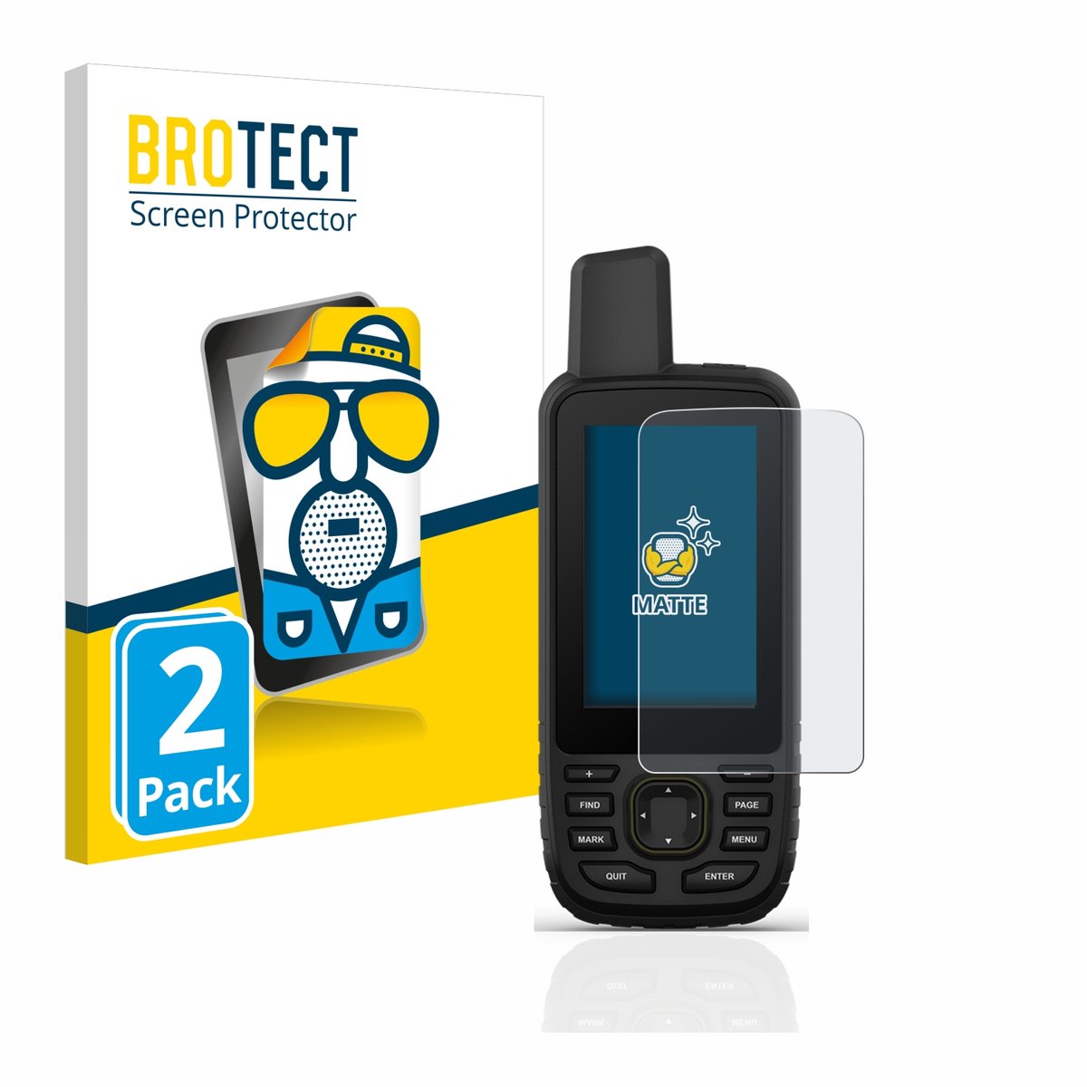 BROTECT - Screenprotector voor Garmin GPSMAP 67 - Folie Beschermfolie matte 2 Stuks