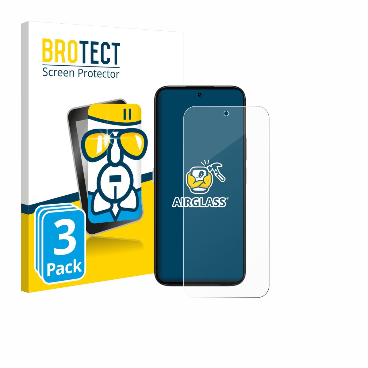Screenprotector 3 Stuks voor Honor Play 60 Beschermglas transparant