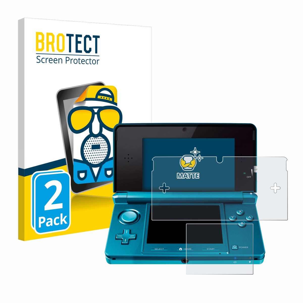 BROTECT - Screenprotector voor Nintendo 3DS - Folie Beschermfolie matte 2 Stuks