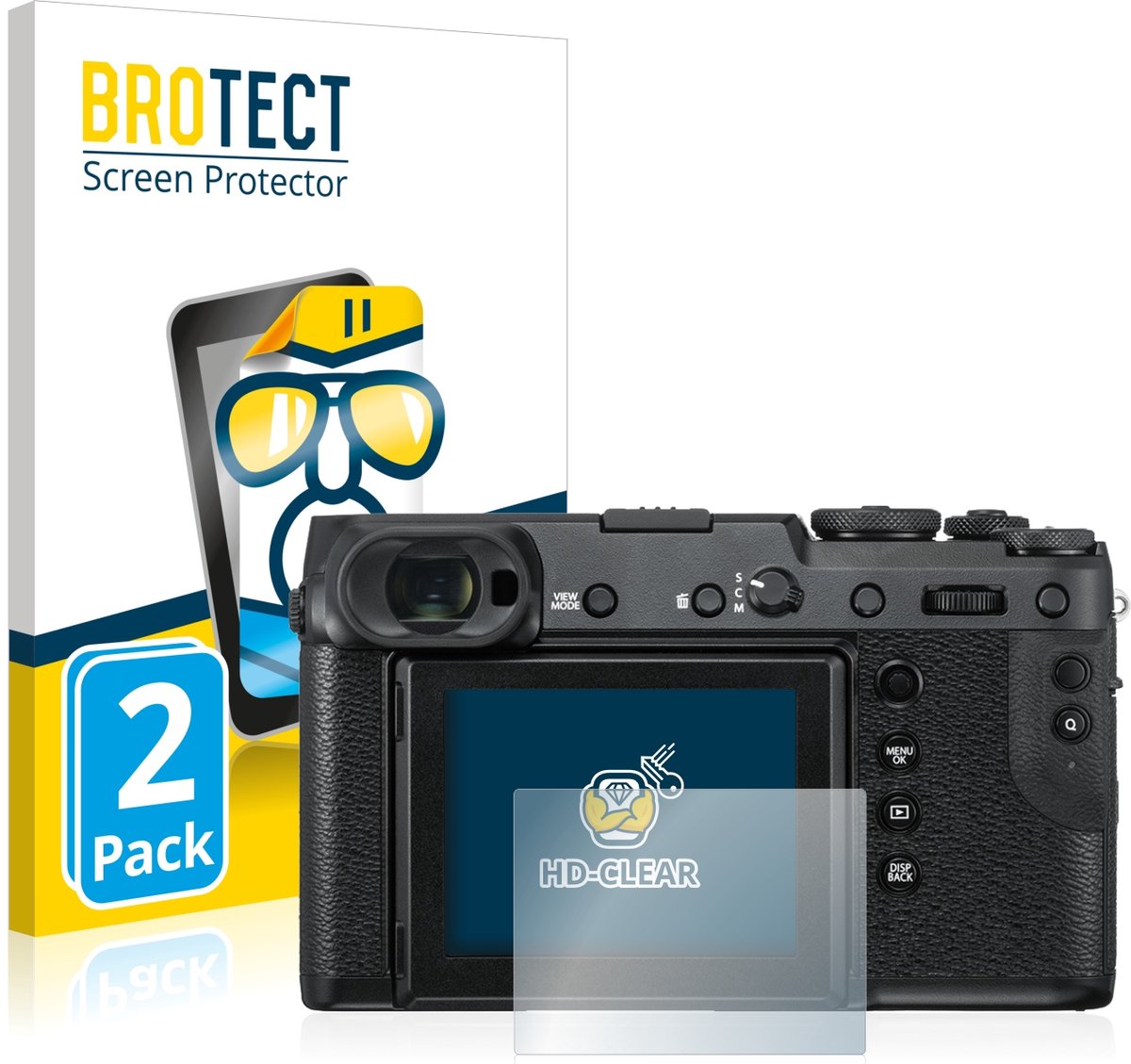 BROTECT - Screenprotector voor Fujifilm GFX 50R - Folie Beschermfolie transparant 2 Stuks