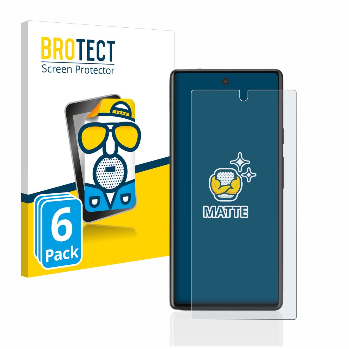 BROTECT - Screenprotector voor Google Pixel 6a - Folie Beschermfolie matte 6 Stuks