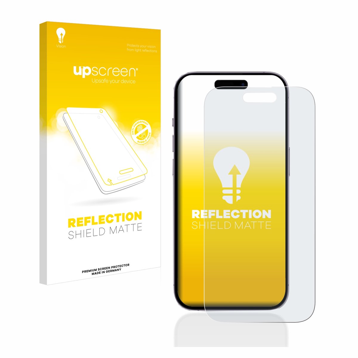 upscreen - Screenprotector voor Apple iPhone 14 Pro - Folie Beschermfolie anti glare matte