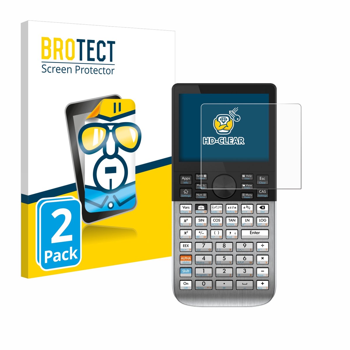 BROTECT - Screenprotector voor HP Prime - Folie Beschermfolie transparant 2 Stuks