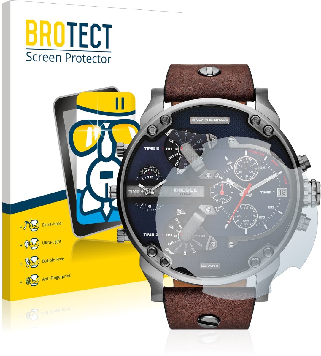 Screenprotector voor Diesel DZ7314 Mr. Daddy Beschermglas transparant