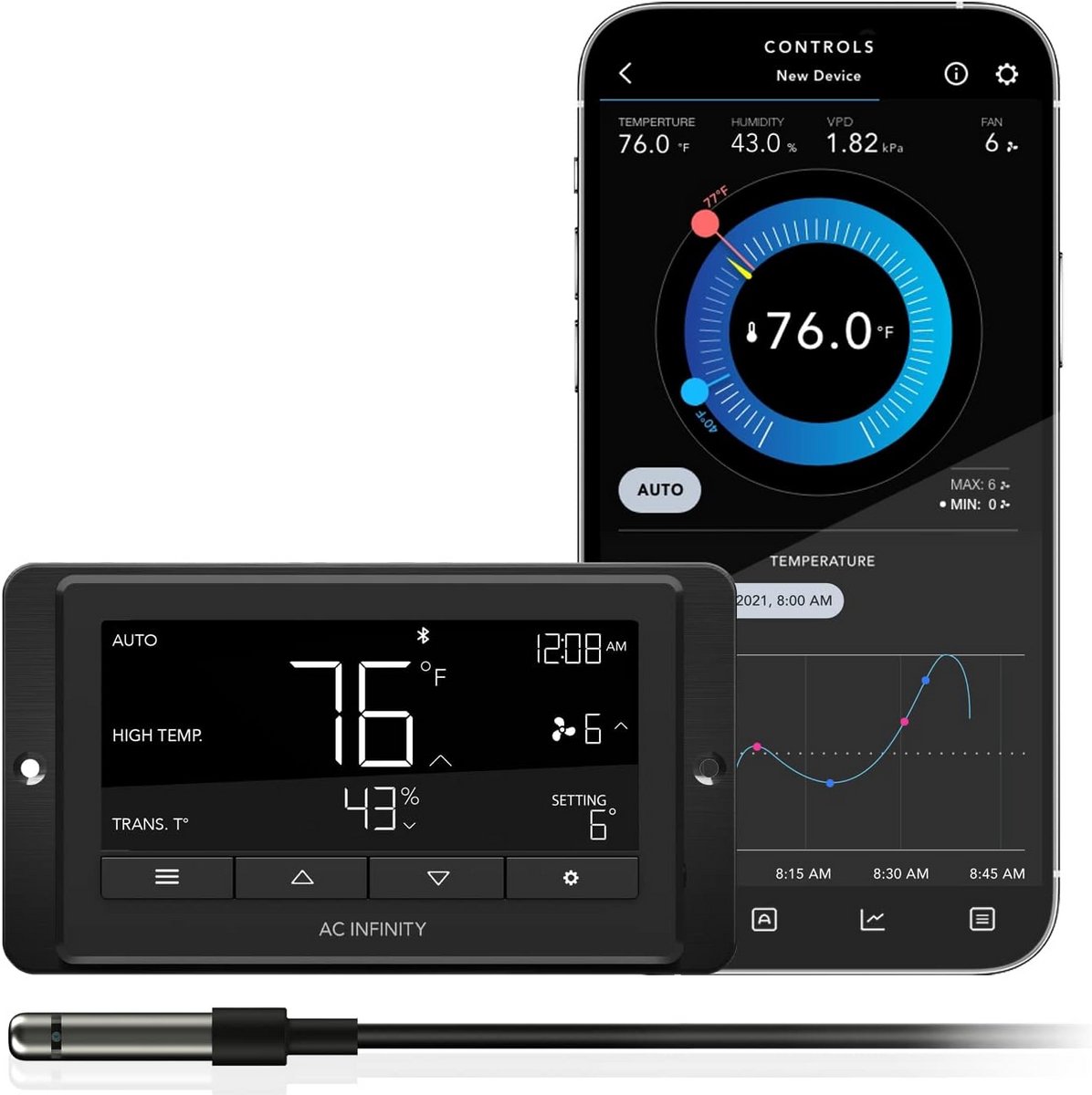 Slimme Ventilator Controller met Temperatuur, Vochtigheid en Timer Functie voor Koeling en Ventilatie