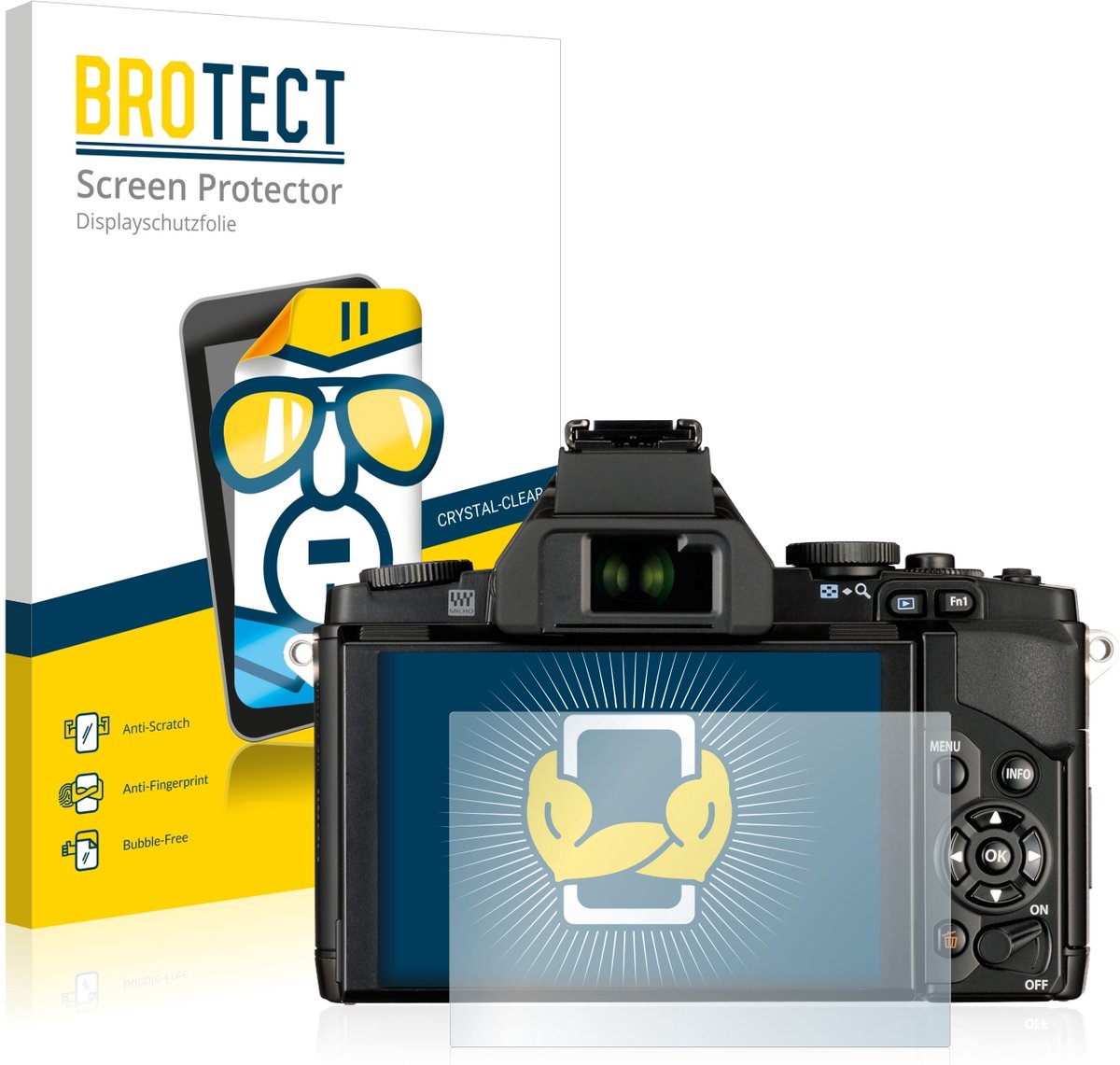 BROTECT - Screenprotector voor Olympus OM-D E-M5 - Folie Beschermfolie transparant 2 Stuks