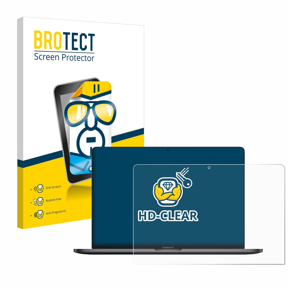 BROTECT - Screenprotector voor Apple MacBook Pro 13" 2020 - Folie Beschermfolie transparant