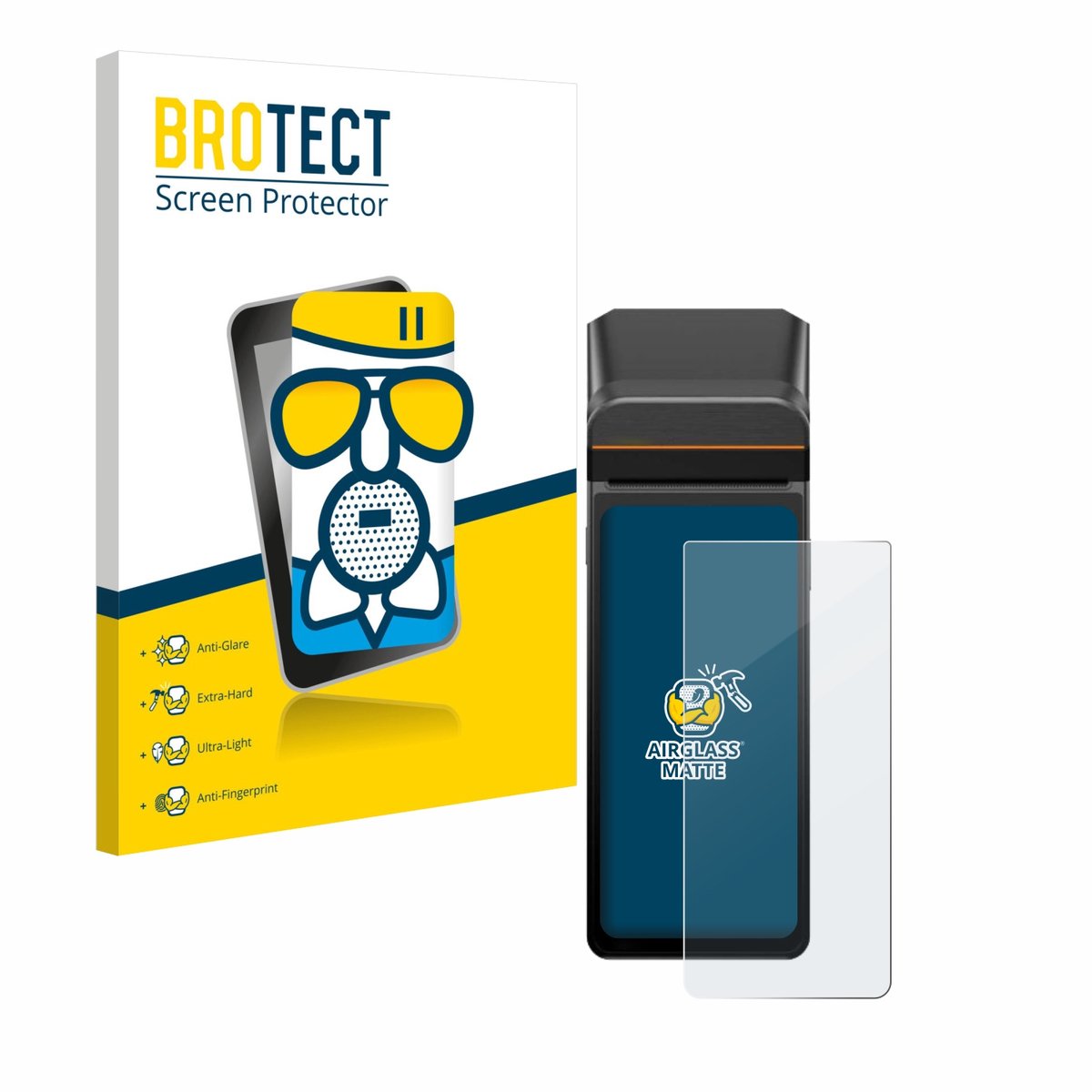BROTECT - Screenprotector voor Sunmi V3H - Folie Beschermfolie Beschermglas matte