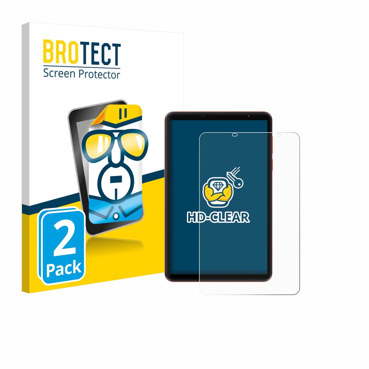 BROTECT - Screenprotector voor Blackview Zeno 1 8" - Folie Beschermfolie transparant 2 Stuks