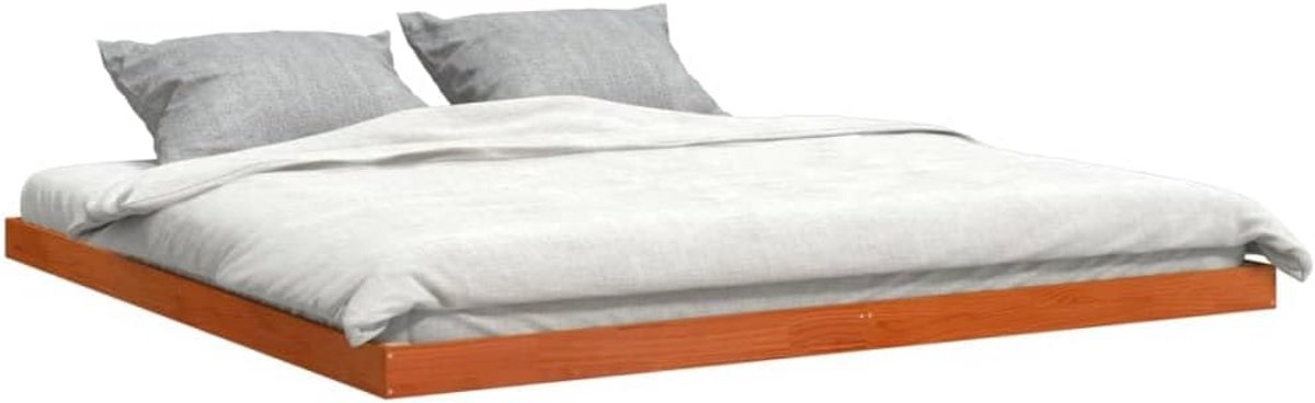 Massief Grenen Bedframe 180x200 cm - Tweepersoonsbed met Bodem - Slaapkamer Meubel