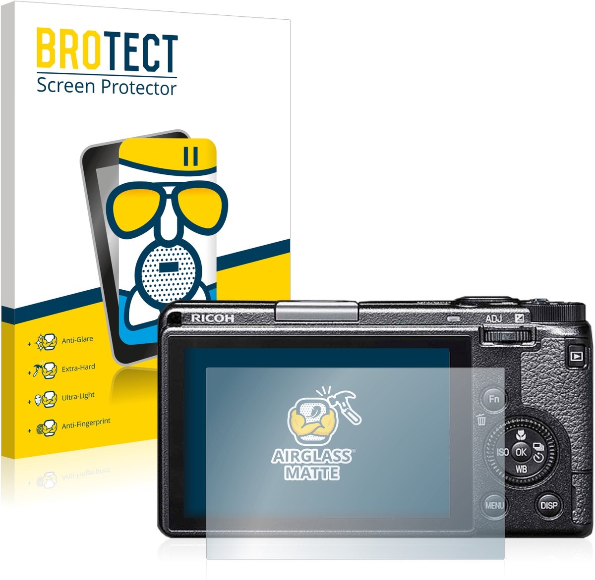 BROTECT - Screenprotector voor Ricoh GR IIIx / IIIx HDF - Folie Beschermfolie Beschermglas matte