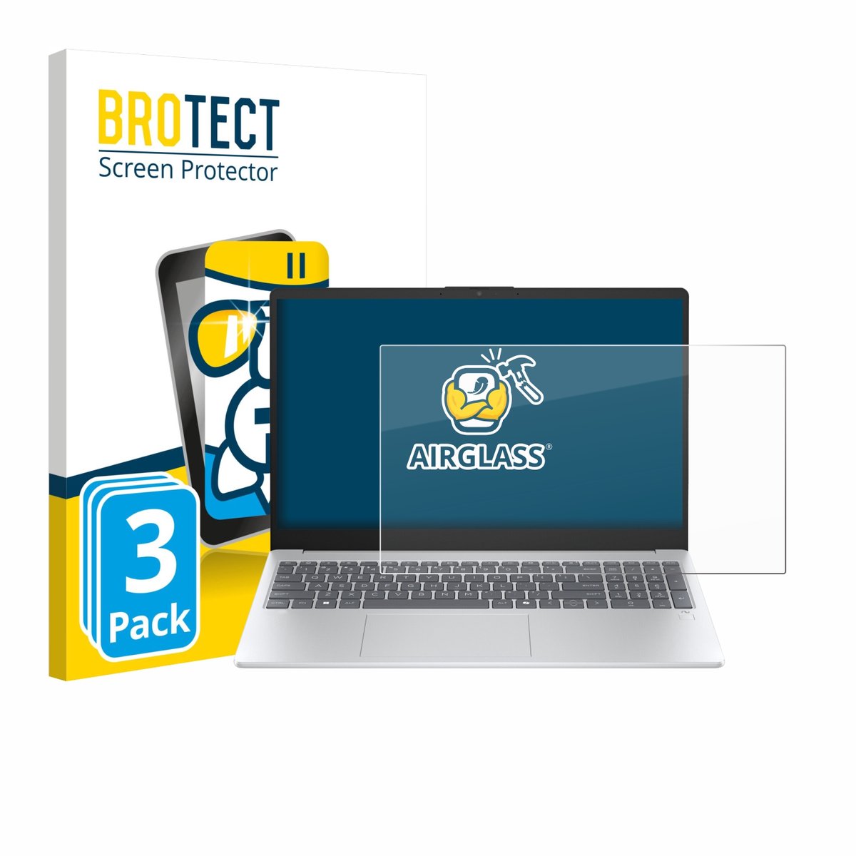 Screenprotector 3 Stuks voor HP OmniBook 3 15 15-fn0653ng Beschermglas transparant