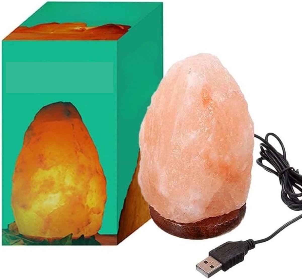 DnA® Zoutlamp - Zoutlampen - Zoutlamp Nachtlampje - Oranje - 12cm x 12cm x 18cm