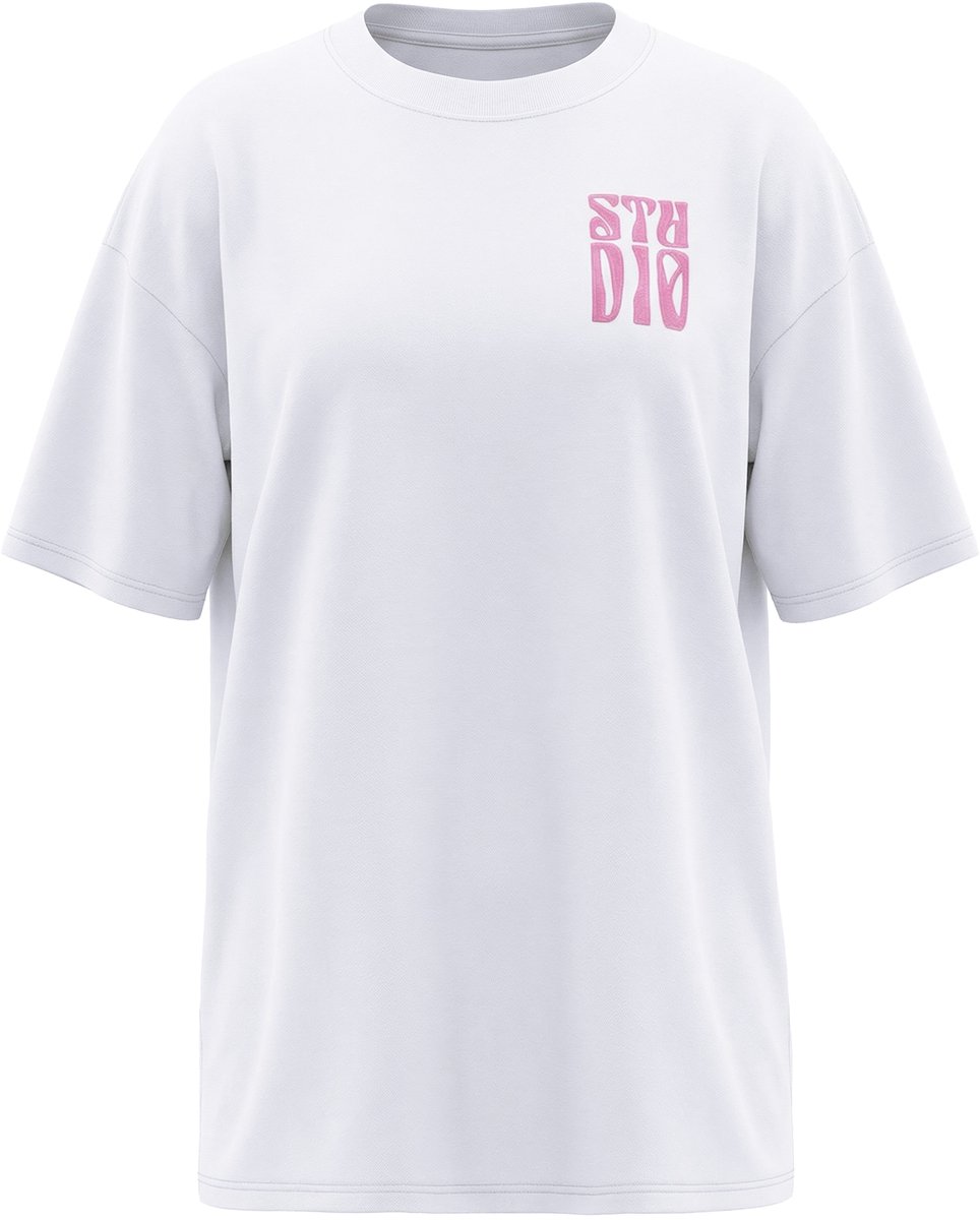 Studio Untold - Dames - T-shirt oversized statement - Off-white - Maat 50+