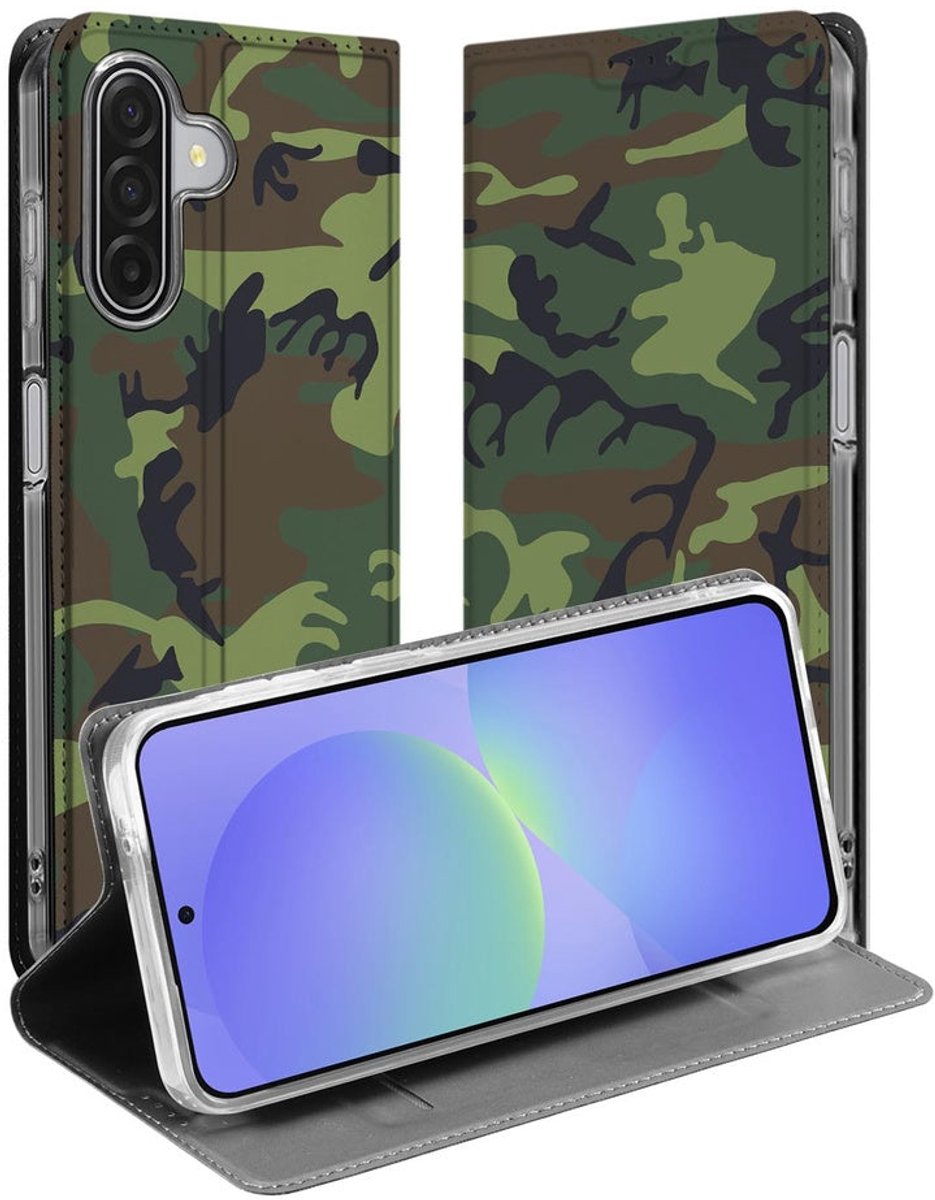 Samsung Galaxy A17 Book Case Army Dark