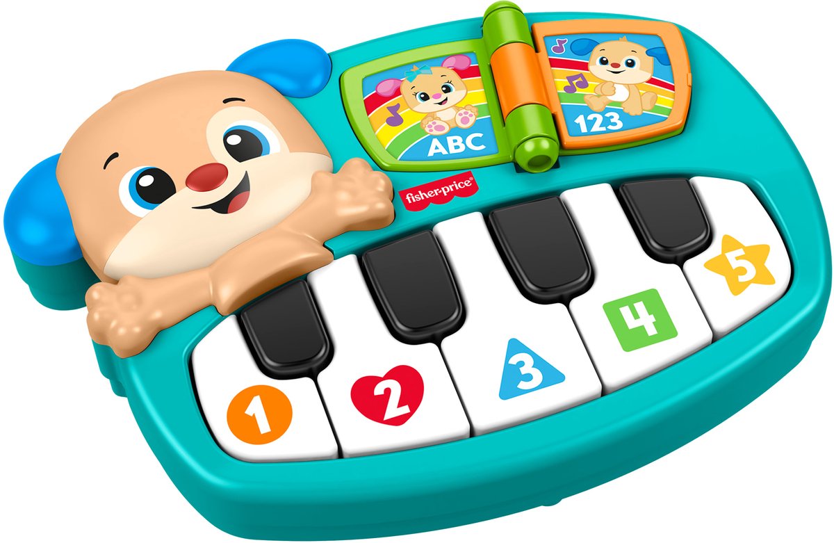 Fisher-Price Leerplezier Laugh & Learn Puppy's Piano, 0,5 jaar, Geluid, Batterijen vereist, AA, Kunststof, Meerkleurig