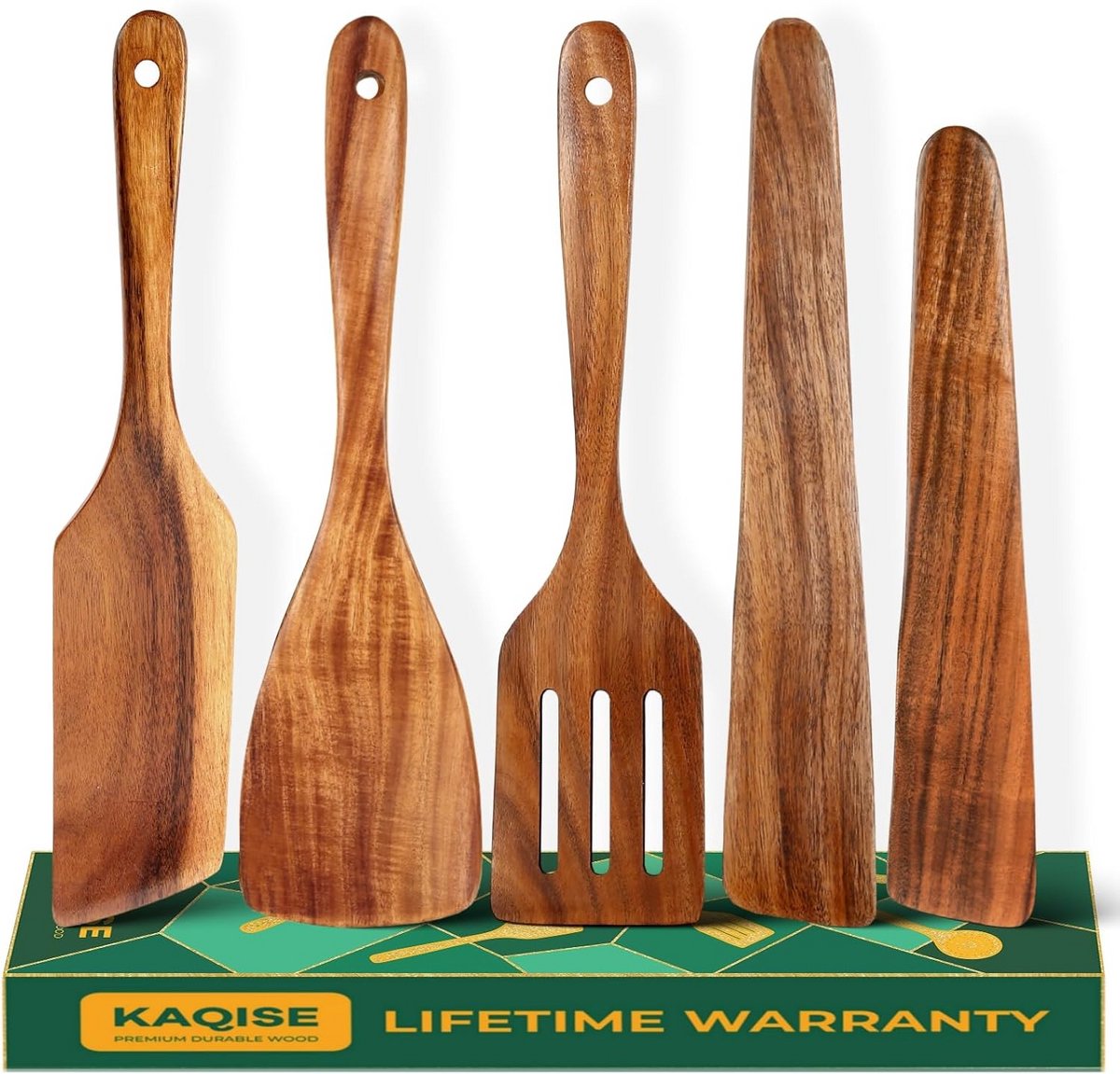 Houten Spatel Set voor Koken - 5 Delig Keukengerei