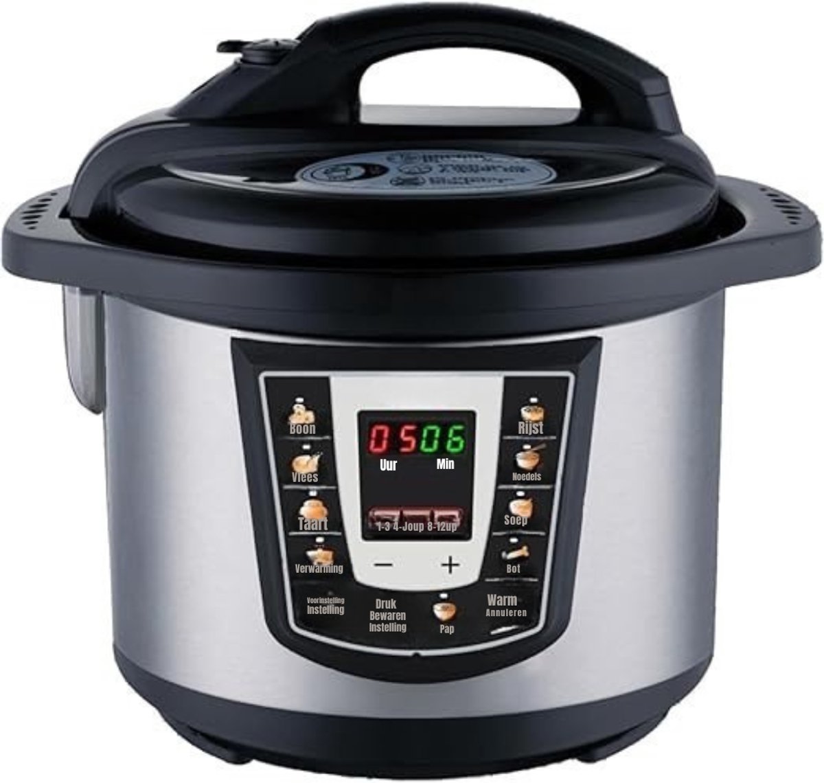 Aurixi® Multicooker Slowcooker - Zwart en Grijs - Deze Informatie Volgt Nog - €209,95