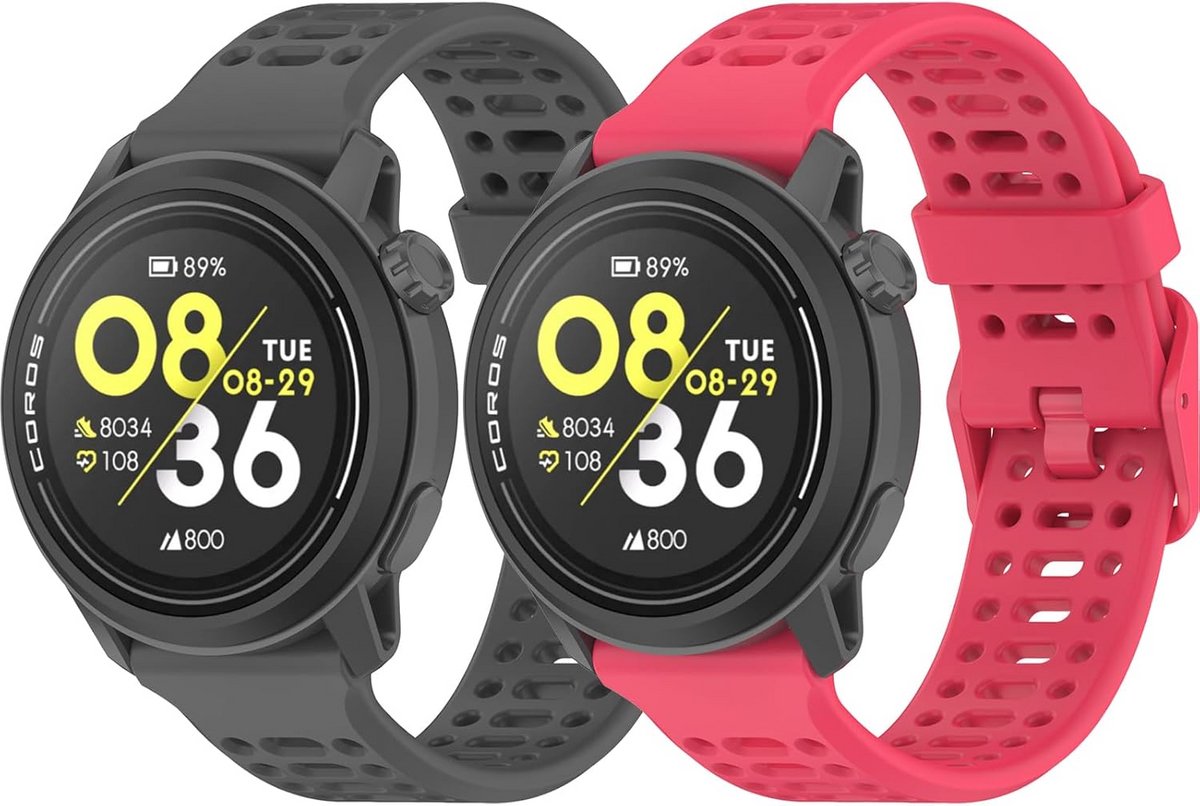 Sport Siliconen Horlogeband Compatibel met COROS Smartwatches 20mm 22mm