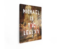 Artaza Canvas Schilderij Michael Jackson - 60x80 cm - Wanddecoratie Muziek Legende - Muurdecoratie Vintage - Decoratie Popster Barok
