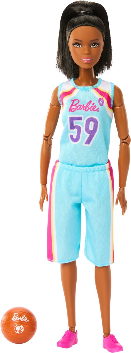 Barbie Basketbalpop Gemaakt Om Te Bewegen Blauw van Barbie — afbeelding 2