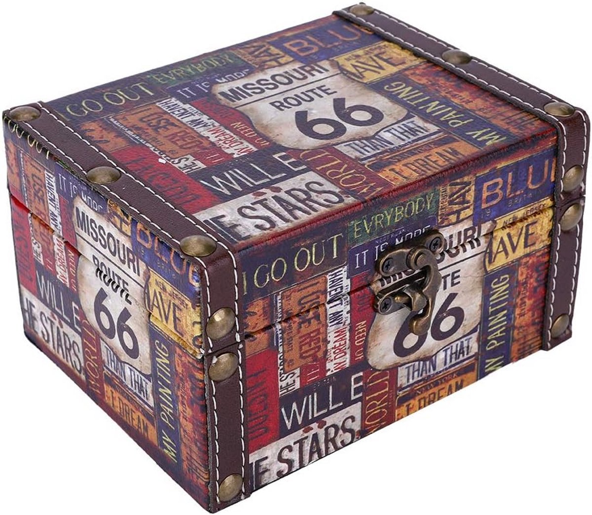 Houten Opbergdoos Vintage Sieradendoos Organizer voor Desktop Decoratie