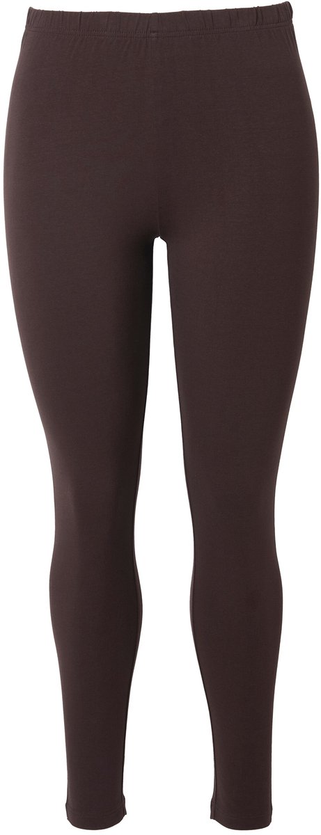 Ulla Popken - Dames - Legging skinny elastische tailleband OEKO-TEX - Dennenbruin - Maat 58+