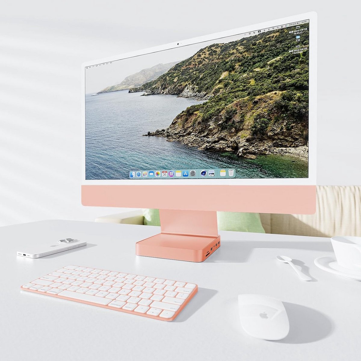 7-in-1 USB-C Hub Adapter voor iMac met M.2 NVMe/SATA SSD Slot en 10Gbps Dataoverdracht