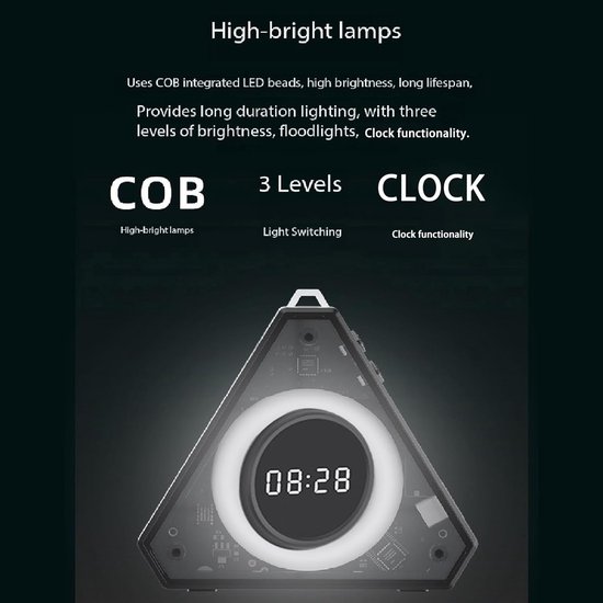 Nachtlamp - Nachtlampje - Oplaadbare USB Nachtlamp - LED Leeslamp voor Bureau - 3 Standen - Draagbare Slaapkamerlamp voor Babykamer en Studiekamer - Wit met klok, maar zonder magneet van Merkloos — afbeelding 3