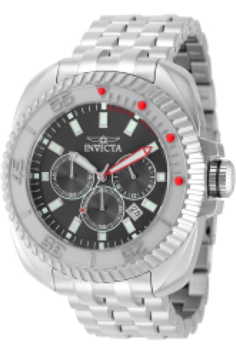 Invicta Coalition Forces 49784 Heren Horloge - Waterdicht - Analoog - Quartz Uurwerk - Roestvrij Staal met zwarte Wijzerplaat - 50mm