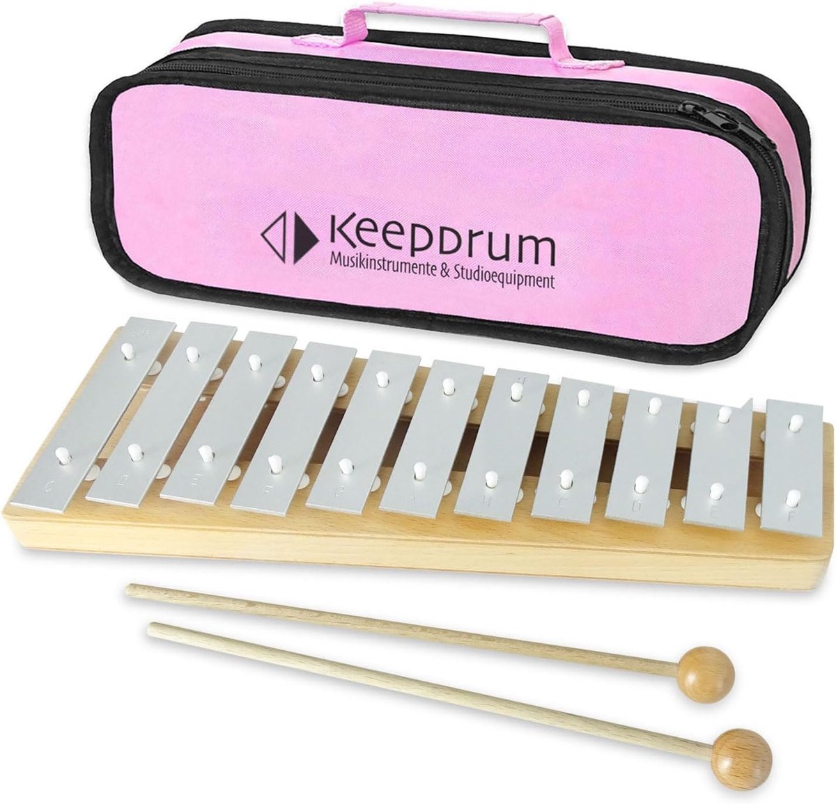 Klokkenspel Set - Muziek Instrument - Muziek Maken - Inclusief Draagtas - Roze