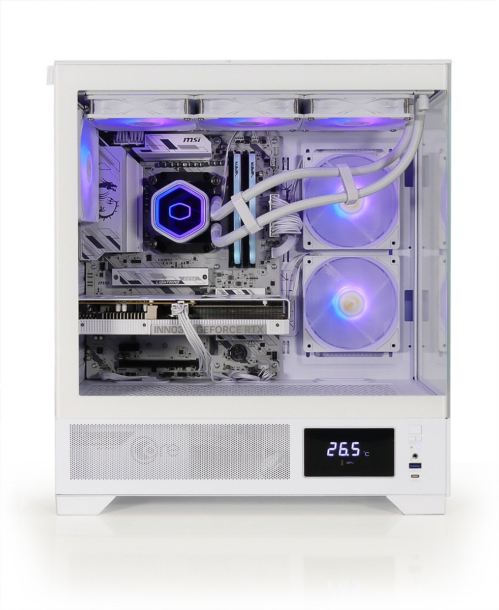 Ryzen 7 8700F Msi B850 Gaming Plus Wifi - Nvidia RTX 5060 8GB - 32GB DDR5 RGB - 1TB M.2 SSD - Waterkoeling - Witte RGB Gaming/Game Pc