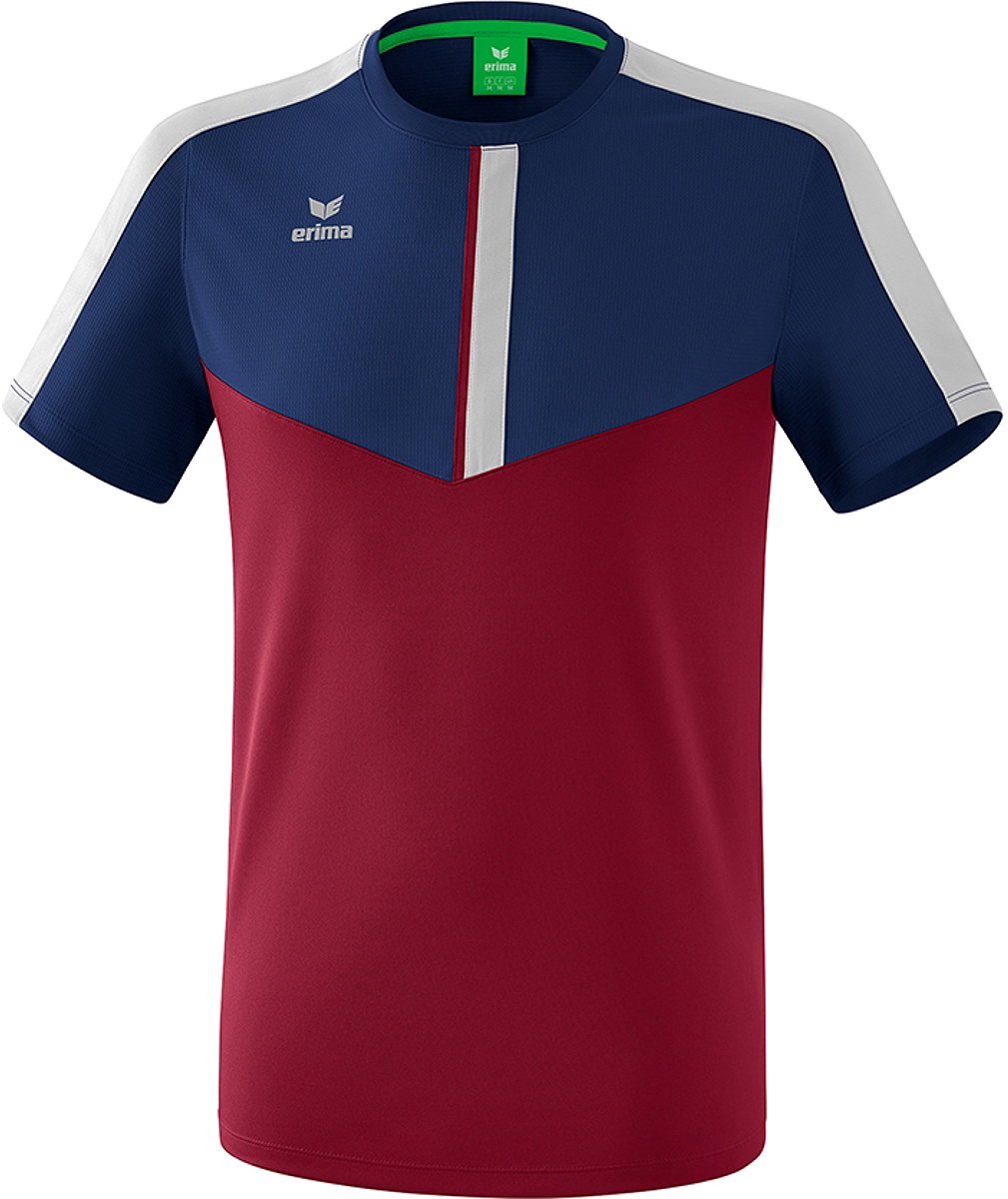 Erima Squad T-Shirt Heren - New Navy / Bordeaux / Silver Grey | Maat: XXL