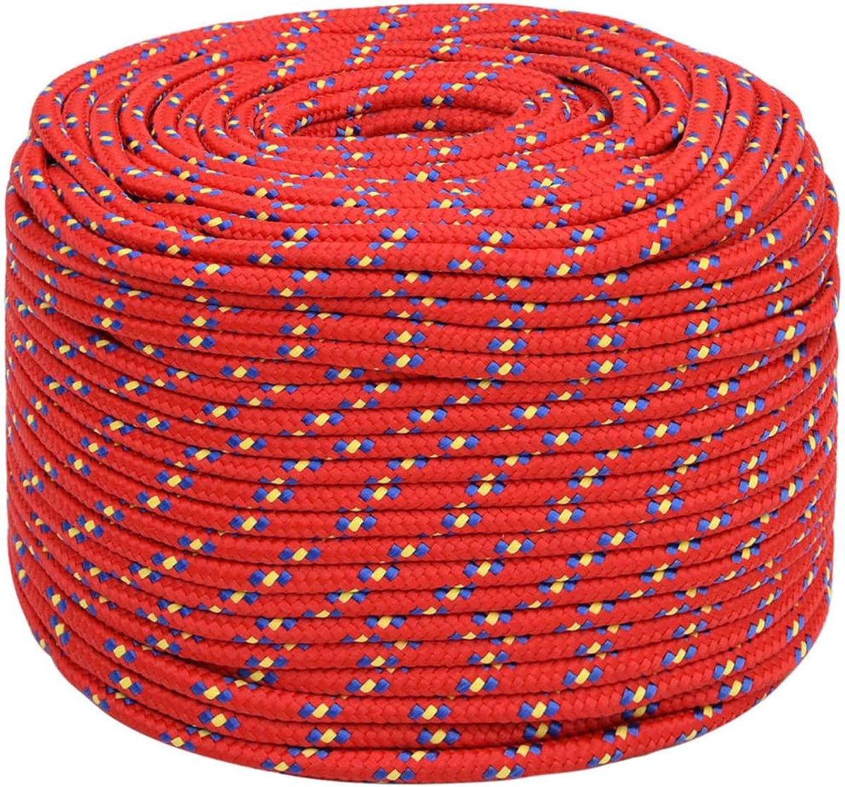 Boottouw - Scheepstouw multifunctioneel - Varen en aanmeren - Sterk weerbestendig materiaal - 50 meter 6 mm - Rood