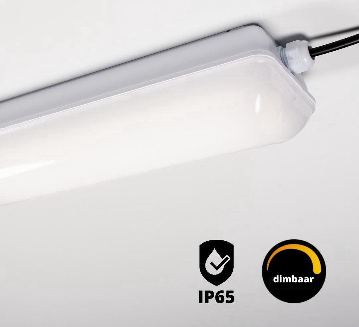 Proventa Dimbare LED TL Armatuur voor vochtige buitenruimtes - IP65 - 30 cm - Tl-armaturen - Tl-buizen - Tl-verlichting