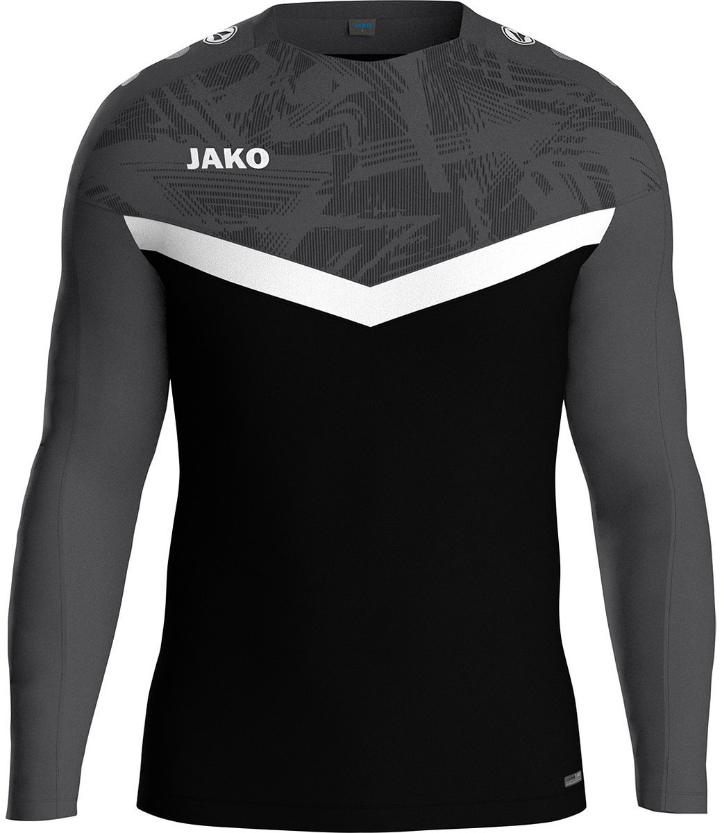 Jako Iconic Sweater Kinderen - Zwart / Antraciet | Maat: 152