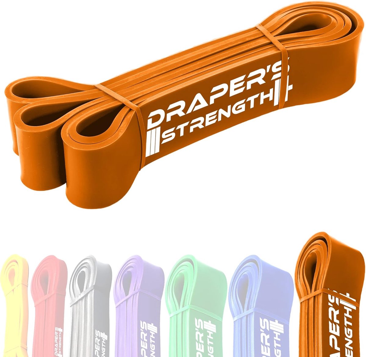 Fitness Banden - Krachtbanden Oefenbanden - Kracht Training - Levenslange Duurzaamheid - 104 cm Lengte - Oranje