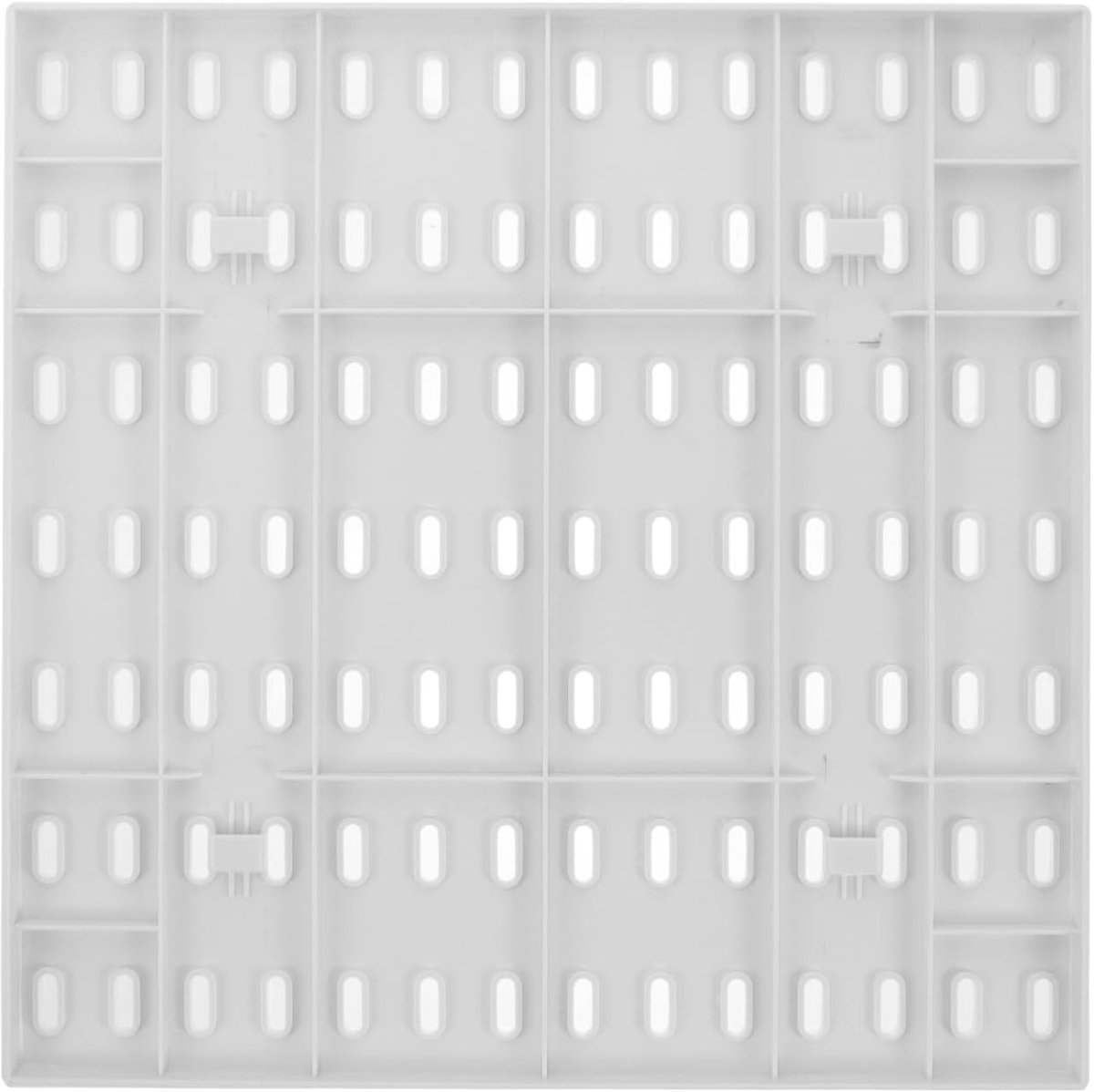 Wandorganizer - Gatbord Systeem - Stijlvolle Opslag - Montage Zonder Boren - 28x28 cm - Wit