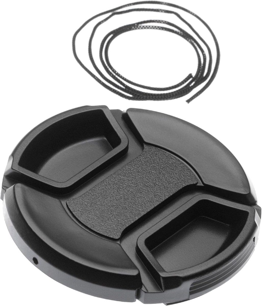 Lensdop Camera - Objectief Bescherming - Lens Veilig Houden - Binnenhandgreep Snap-on - 55 mm Diameter - Zwart