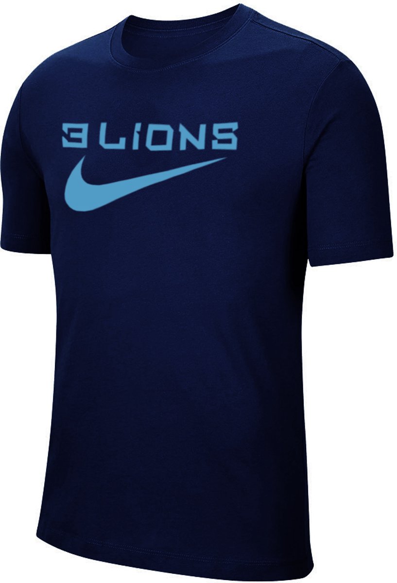 Nike Football T-shirt Heren Ent Swsh Fed WC22 Donkerblauw - Maat XL