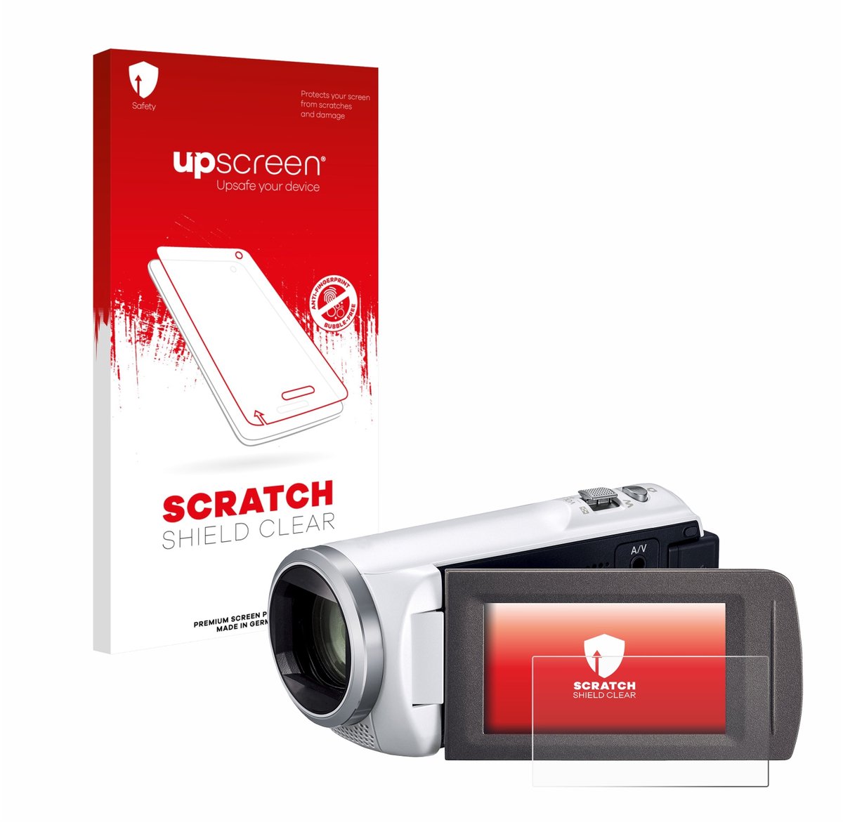 upscreen - Screenprotector voor Panasonic HC-V480MS - Folie Beschermfolie transparant