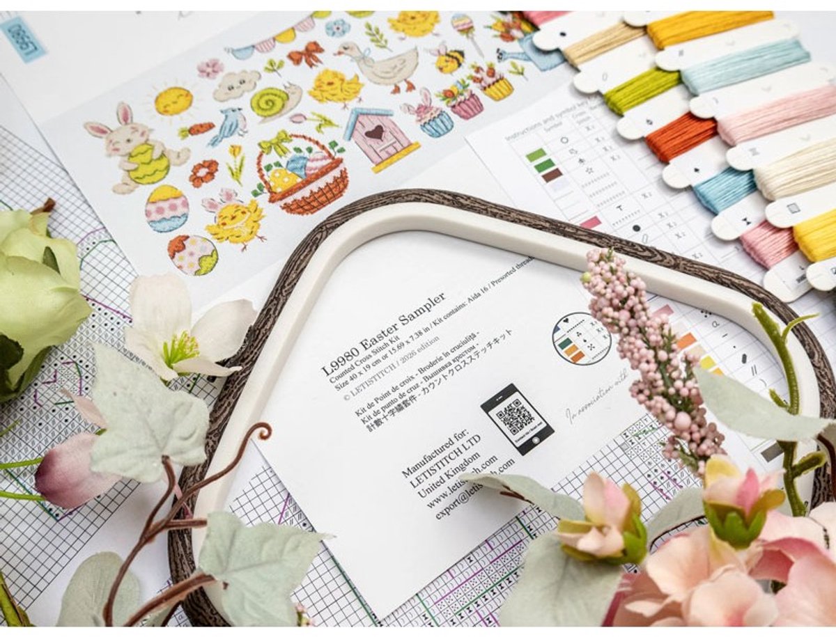 Letistitch borduurpakket pasen sample L9980 telpatroon